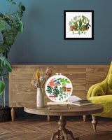 TINDTOP Embroidery Kit for Adult, Owl Embroidery Kit for Beginners Include Embroidery Cloth Hoops Threads for Craft Lover Hand Stitch with Embroidery Skill Techniques (Cactus)