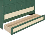 Harper & Bright Designs Full Murphy Bed Cabinet with Big Drawer, Solid Pine Chest Cube Cabinet Bed Flodable Platform Bed with Slats for Guest Bedroom, Office or Small Room Harper & Bright Designs
