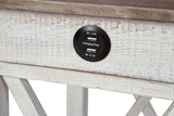 Signature Design by Ashley Adalane Modern Farmhouse Accent End Table, Whitewash Signature Design by Ashley