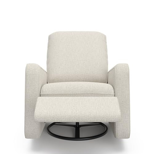 Graco Teddi Power Recliner Swivel Glider, Electronic Power Recline, Oeko-TEX 100 Certified, USB-A & USB-C Charger, Premium Cushioning & Comfort – (Dune Basketweave)