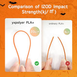 YXPOLYER PLA+ Filament Food Safe PLA Plus Food-Grade 1.75mm 3D Printing Filament 1kg 2.2lbs with PC Reusable Spool fit AMS System and Most FDM 3D Printers, Orange yxpolyer