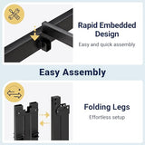 Allewie Twin Bed Frame, 14 inch Metal Platform Beds with Storage Space, No Box Spring Needed and Easy Assembly, Black Allewie