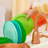 Battat – Play Kitchen & Market – Toddler-Friendly Size – Chalkboard Menu & Oven Dials – 25 Toy Cooking Accessories – 2 Years + – Two n' One Cookin' Fun Battat