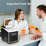 Electactic Ice Maker Machine Countertop Portable Compact Small Bullet Ice Maker with Self Cleaning,9 Cubes in 6 Mins,26lbs in 24Hrs, for Camping Dorm Home Outdoor Electactic