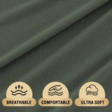 PrinceDeco Full Mattress Cover for Traditional Japanese Futon Mattress, Soft and Snug Futon Cover for Sleeper Sofa Bed/Folding Mattress Couch with Zipper, Machine Washable, Loden Green PrinceDeco