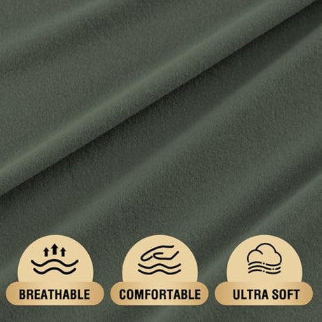 PrinceDeco Full Mattress Cover for Traditional Japanese Futon Mattress, Soft and Snug Futon Cover for Sleeper Sofa Bed/Folding Mattress Couch with Zipper, Machine Washable, Loden Green PrinceDeco