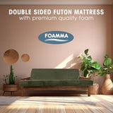 Foamma Memory Foam Futon Mattress, Double-Sided Foldout Couch Futon Mattress, 6" x 54" x 74" Full Size (Deep Forest), Corduroy Fabric - Heavy Duty Sofa Bed, Thick Corded Cushion (Frame NOT Included) Foamma