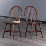 Windsor 2-Pc Chair Set - Walnut Winsome