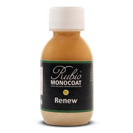Rubio Monocoat Renew Sample, 100 ft² | Clear Wood Maintenance Treatment for Indoor Use | Protection for Wooden Surfaces Treated with Oil Plus 2C | Ideal for Sampling & Touch Ups | 100 Milliliter Rubio Monocoat