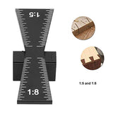 Dovetail Marking Gauge, Aluminum Alloy Dovetail Jig Precise Wood Dovetail Tools, Dovetail Marker with 1:5, 1:8 Slopes for Both Softwood or Hardwood NDNCZDHC