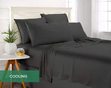 Pure Bamboo Full Sheets, Genuine 100% Organic Viscose Derived from Bamboo Bed Sheet Set, Luxuriously Soft & Cooling, Double Stitching, 2 Year Quality Promise (Full, Charcoal) Pure Bamboo