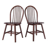 Windsor 2-Pc Chair Set - Walnut Winsome