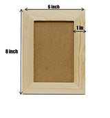 Pack of 12 - Unfinished Solid Pine Wood Picture Frames for Arts & Crafts, DIY Painting Projects - Stand or Hang on The Wall - (6x8 Frame Size Holds Creative Hobbies
