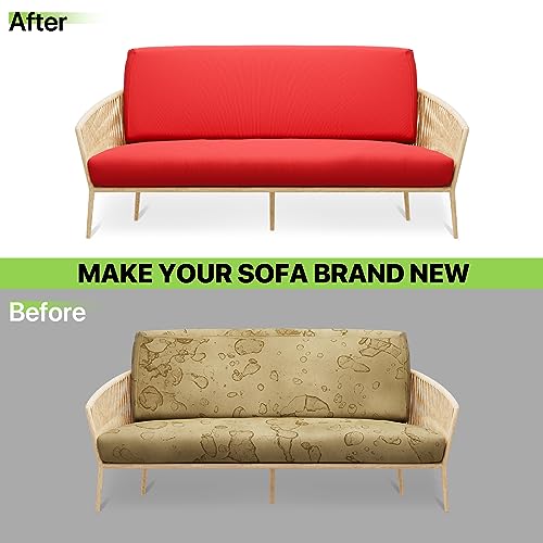 Magshion Futon Cover Armless Couch Cover Sofa Cover Furniture Protector Twin Size 39"x75"x6" Red Magshion