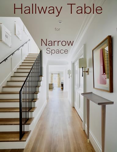 Stelalloy Wall Tables for Hallways - Extra Slim Entryway Table - Narrow Console Tables for Entryway or Foyer - Wall-Mounted Space-Saving Thin Table for Narrow Spaces - 6.25" Depth,Rich Walnut Finish Stelalloy