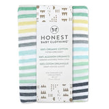 HonestBaby Unisex-Baby Fitted Crib Sheets Set Standard Mattress, 100% Organic Cotton Baby Boys, Girls, Neutral, 1 Pack - Dark Navy, One Size HonestBaby