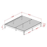 King Size Oak Platform Bed Frame with Sturdy Wooden Legs by East West Furniture East West Furniture