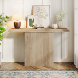 Tribesigns 41" Farmhouse Console Table, Simple Hallway Table, Wood Sofa Table for Living Room, Entryway, Oak Tribesigns