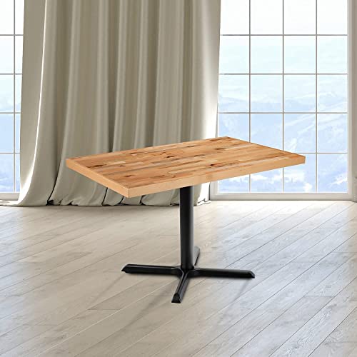 Flash Furniture Mayfair 30" x 48" Rectangle Butcher Block Style Table Top, Natural - WoodArtSupply