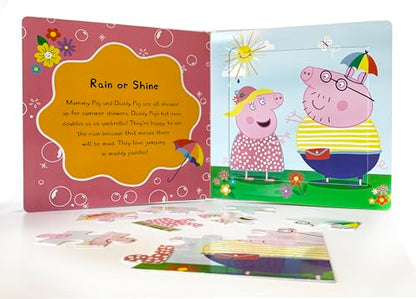 Peppa Pig Power of Positivity My First Puzzle Book - Jigsaw Puzzles for kids, 10-page board book, 5 puzzles to enjoy