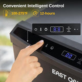 EAST OAK 30-inch Electric Smoker, Outdoor Smoker with Convenient Side Wood Chip Loader, 725 Sq Inches of Cooking, Digital Control and 4 Removable Racks for Outdoor Kitchen, BBQ, Backyard, Black EAST OAK