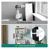 YITAHOME Modern 5-Tier S-Shaped Bookshelf in Cream White - Stylish Decorative Storage for Any Space YITAHOME