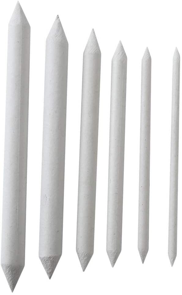 6Pcs Artist Blending Stump Drawing Blending Stick Smudging Stump Art Smudger Drawing Pastel Smudger Fashion Professionals WoodArtSupply