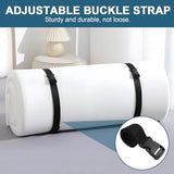 4 Pack Mattress Topper Straps, 60 x 2 Inches Black Adjustable Straps with Locking Buckles Keep Toppers Secure for Mattress Moving or Storage Ideal for Memory Foam Toppers Dorms Apartments and RVs RJLCTH