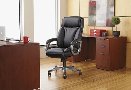Alera Alera Veon Series Executive High-Back Bonded Leather Chair, Supports Up to 275 Lb, Brown Seat/Back, Bronze Base Alera