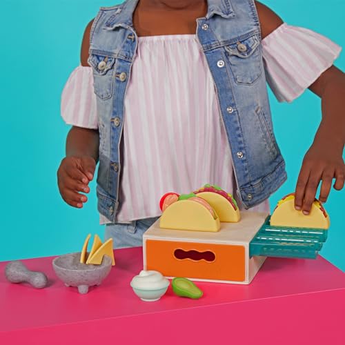 B. toys- Little Foodie Groups- Pretend Play Wooden Play Food – Food Group Crates – 24 Play Kitchen Accessories – Educational Toys for Kids – 3 Years + B. toys