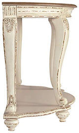 Signature Design by Ashley Realyn French Country Semi-Circle Console Table, White & Brown Signature Design by Ashley