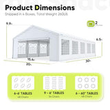 Quictent 20x30 Heavy Duty Party Tent Upgraded Galvanized Outdoor Canopy Tent Carport Wedding Event Shelter Wedding Tents for Parties with Storage Bags Quictent