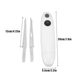 Leopacat Electric Fillet Knife, Powered Stainless Steel Cordless Steak Carving for Meat Portable Kitchen Home Restaurant Picnic Fish with Ergonomic Handle Serrated Blades Raw Cooked Food Leopacat