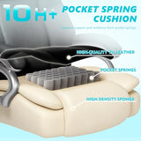 Indulgear 500lbs Big and Tall Office Chair, Heavy Duty Office Chair for Heavy People, High Back Executive Desk Chair with Adjustable Lumbar Support,Quiet Rubber Wheel,Pocket Spring Cushion Indulgear