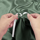 Ersmak 6 Pieces Satin Duvet Cover King Size Luxury Silky Bedding Duvet Cover Set with 1 Soft Duvet Cover, 4 King Pillowcases and 1 Body Pillowcase, Emerald Green Ersmak