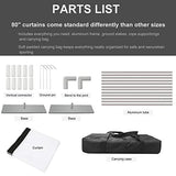 Projector Screen with Stand 80 inch Portable Projection Screen 16:9 4K HD Projections Movies Screen with Carry Bag for Indoor Outdoor Home Theater Backyard Cinema Travel SKERELL