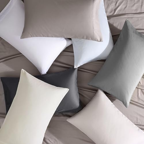 Vera Wang - Queen Size Sheet Set, Soft & Smooth Sateen Cotton Blend Bedding, Deep Pocket, 800 Thread Count, Bed Sheets with Fitted Sheet & Matching Pillowcases (Pale Blue) Vera Wang