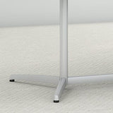 Bush Business Furniture 96W x 42D Boat Shaped Conference Table with Metal Base and Set of 8 High Back Office Chairs in Storm Gray Bush Furniture