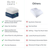 Olive + Crate Cooling Down Alternative Comforter - Hypoallergenic King Size Duvet Insert Lightweight - All Seasons Plush Design Bamboo Comforter - 100% Bamboo Viscose Outer Cover - White 102"x90" Olive + Crate