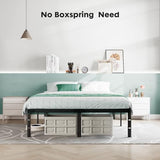 Sweetcrispy Full Bed Frame - 14 Inch Metal Platform Bed Frames for with Storage Space Under Base, Sturdy Steel Slat Support, No Box Spring Needed Sweetcrispy
