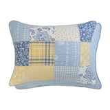 Donna Sharp Spring Flowers Summer Cotton Pieced Quilted Bedding Set - 3-Piece Queen Size Quilt Set - Includes 1 Quilt and 2 Pillow Shams - Machine Washable - Traditional Floral Design Donna Sharp