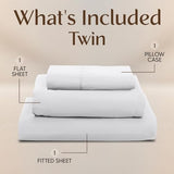Utopia Bedding Twin Sheet Set – 3 Piece Bed Sheets for Twin Size Bed, Soft and Breathable Microfiber, Includes 1 Fitted Sheet, 1 Flat Sheet and 1 Pillowcase (White) Utopia Bedding
