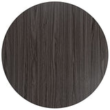 Flash Furniture Chapman 36" Round Multipurpose Conference Table, Business Meeting Table for Office and Conference Rooms, Rustic Gray Flash Furniture