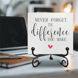 Inspirational Positive Quotes Office Wooden Signs Gift, Farmhouse Living Room Shelf Desk Decor Plaques, Thoughtful Wooden Sign Gift for Girl Friends Coworker, 5 X 5 Inches-B12 LeFohLon