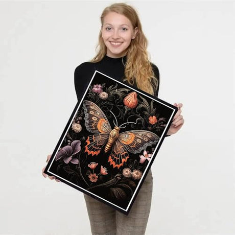4 Pack Stamped Cross Stitch Kits for Adults - Cross Stitch Kits for Beginners,11 CT Insect Flowers Cross Stitch Patterns Dimensions DIY Counted Cross Stitch Kits for Adults Arts Craft 12x16 inch Tiwabb