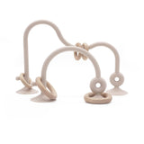 zeeloopbee High Chair Toys with Suction Cups for Infant Toddlers Silicone Suction Cup Montessori Educational Teething Toys for Babies Ages 0-6 M+ Baby Teething Toys for 6 to 12 Months(Beige) zeeloopbee