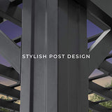 Backyard Discovery Stratford 16' x 12' Traditional Galvanized Steel Pergola Kit with Shade Sail Canopy, Powder-Coated Finish, All-Season Durability, High-Wind Rating for Outdoor Patio, Deck, Garden Backyard Discovery