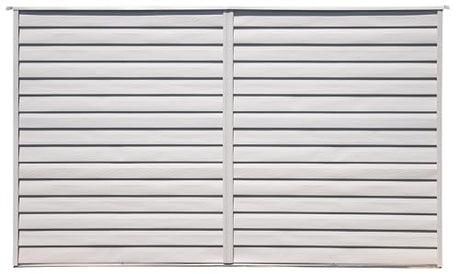 Arrow Select 10' x 4' Outdoor Lockable Steel Storage Shed Building, Flute Grey Arrow