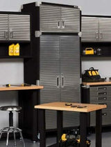 UltraHD Locking Steel Cabinet Stacker, Black 18" Wx36 Wx90.5 H Seville Classics