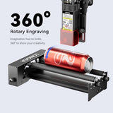 Longer Laser Engraver Rotary Roller, Y-axis Laser Engraver Attachment 360° Rotation, a Good Partner for Laser Engraving Machine， Compatible with Other Brands of Engraver Longer